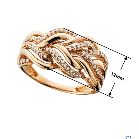 New gold cz statement Ring - Picture 3 of 3